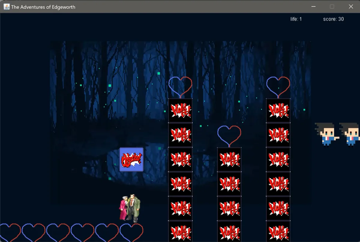 Scene 4 after the hidden block is revealed above Gumshoe